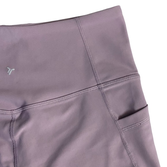 Old Navy High Rise Lavender Lilac Biker Shorts Powersoft Compression Go-Dry L - Picture 11 of 15